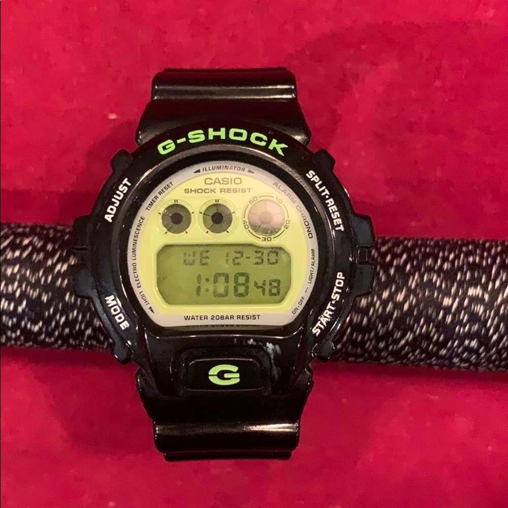 G-Shock watch black and neon green